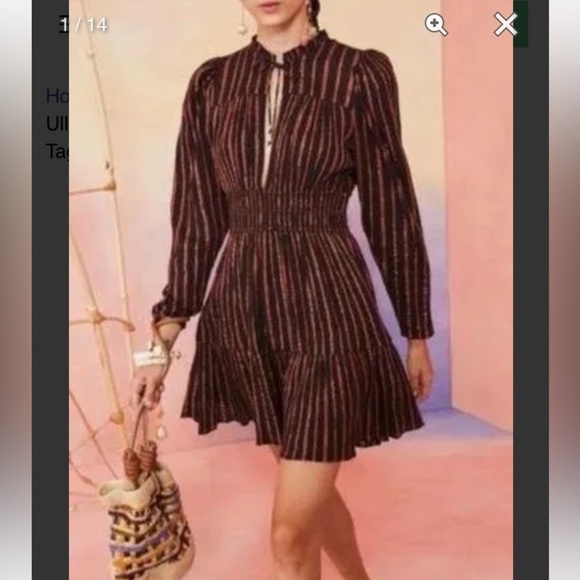 Ulla Johnson Rosalind stripe dress with metallic lurex threads. Size 4 - Picture 2 of 12